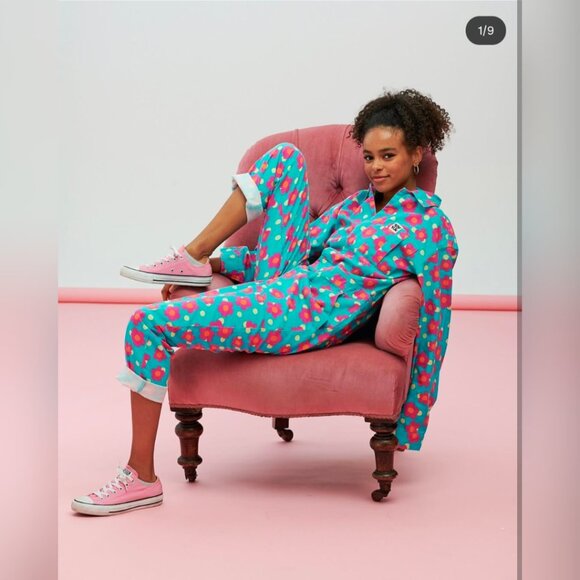 Lucy & Yak Turquoise Floral Jumpsuit - Picture 11 of 12